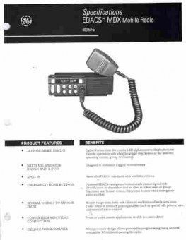 Буклет GE EDACS MDX Mobile Radio, 55-239, Баград.рф